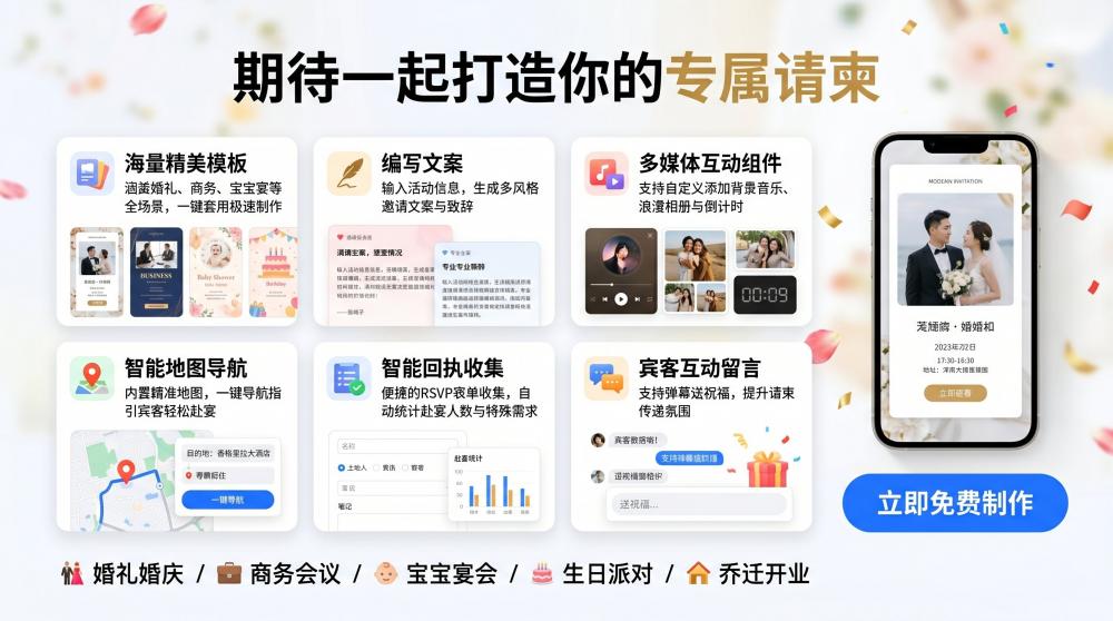 闺蜜沙龙专属小众电子请柬！零撞款高级感直接拉满✨